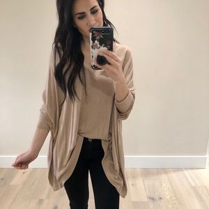 Tan bat winged sweater